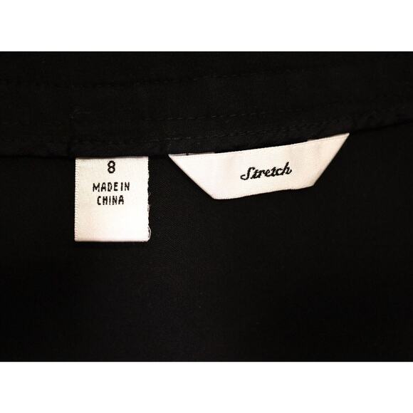 Talbots Skirt Petites 8P Black Stretch Knit Flare Knee Length Career Vintage - Picture 4 of 10